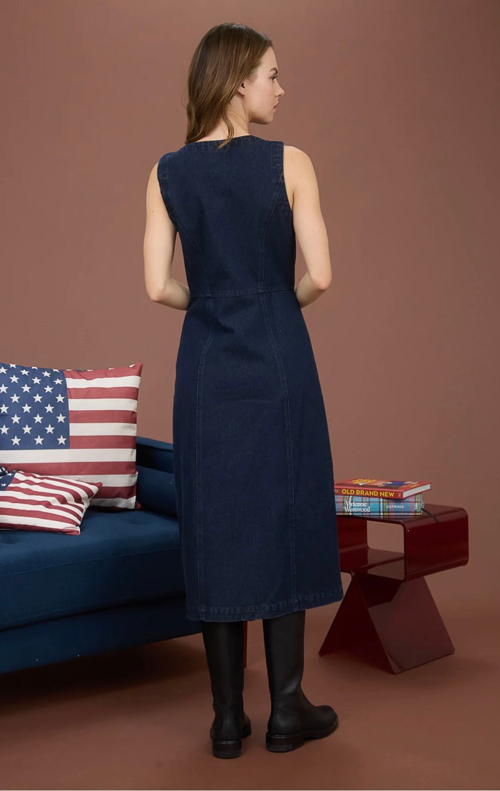 Mollie Denim Midi Dress