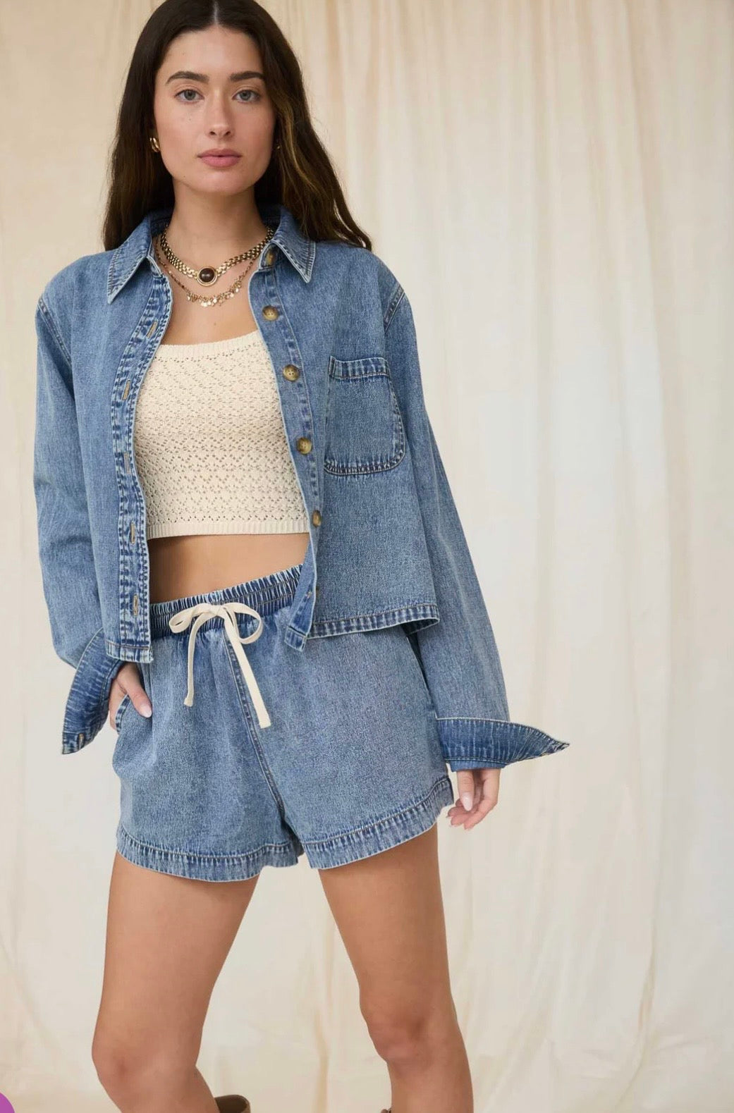 Charlie Denim Boxy Shirt