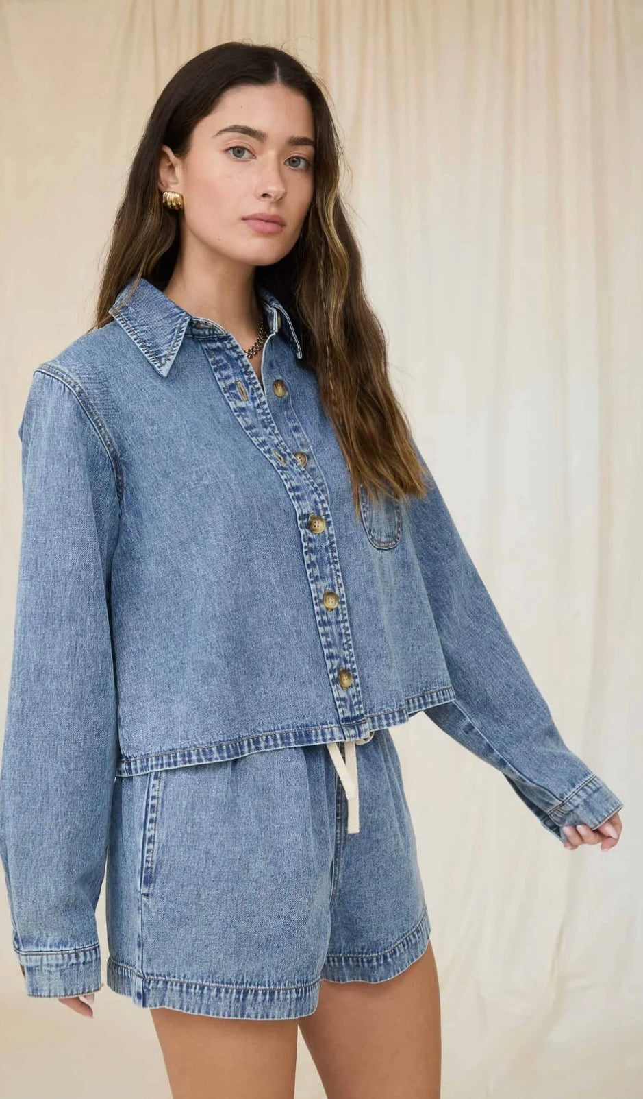 Charlie Denim Boxy Shirt