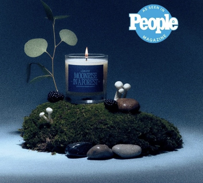 The New Savant moonrise 8 oz candle lifestyle photo